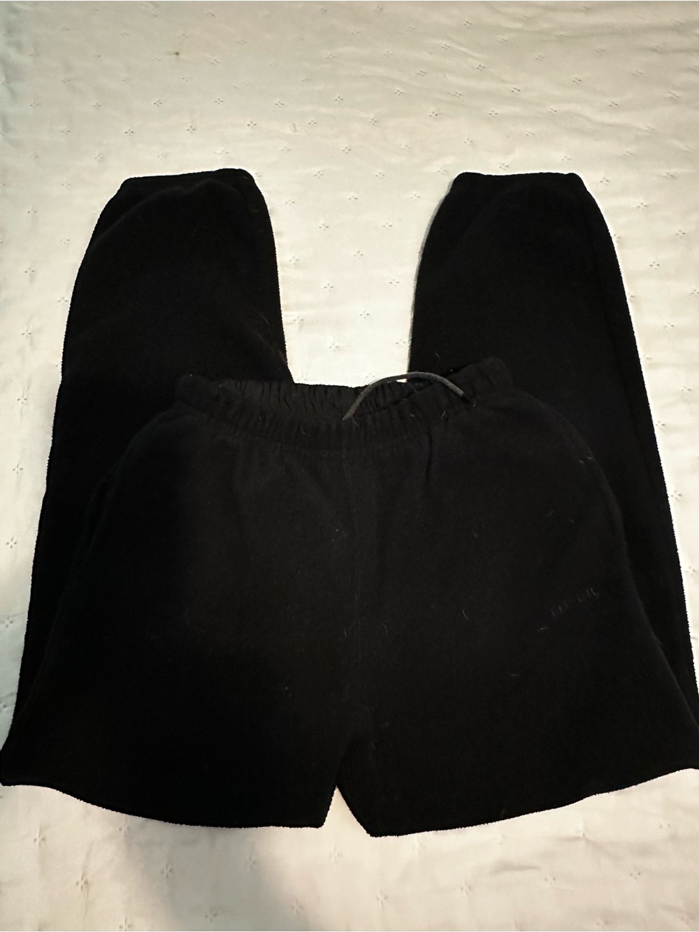 Eddie Bauer Black Fleece Pants with Elastic Waist